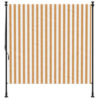 Außenrollo Orange und Weiß 200x270 cm Stoff und Stahl