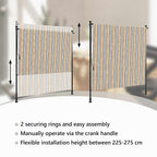Außenrollo Gelb und Weiß 150x270 cm Stoff und Stahl