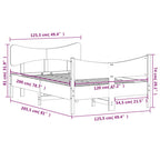 Massivholzbett ohne Matratze 120x200 cm Kiefernholz