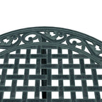 3-tlg. Bistro-Set Grün Aluminiumguss