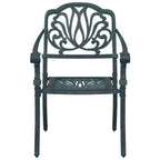3-tlg. Bistro-Set Grün Aluminiumguss