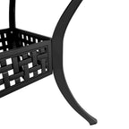 3-tlg. Bistro-Set Schwarz Aluminiumguss