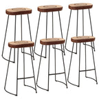 7-tlg. Bar-Set Raues Mangoholz und Metall