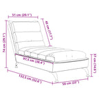 Chaiselongue mit Kissen Taupe Stoff