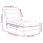 Massage-Chaiselongue mit Kissen Schwarz Stoff