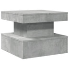 Couchtisch mit LED-Leuchten Betongrau 50x50x40 cm
