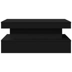 Couchtisch mit LED-Leuchten Schwarz 90x50x40 cm
