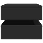 Couchtisch mit LED-Leuchten Schwarz 90x50x40 cm