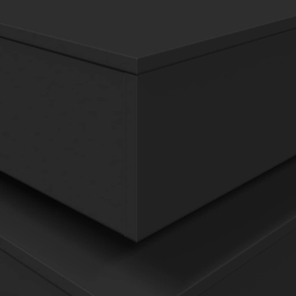 Couchtisch mit LED-Leuchten Schwarz 90x50x40 cm