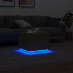 Couchtisch mit LED-Leuchten Sonoma-Eiche 50x50x40 cm