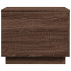 Couchtisch mit LED-Leuchten Braun Eichen-Optik 50x50x40 cm