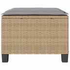 3-tlg. Bistro-Set mit Kissen Beige Poly Rattan