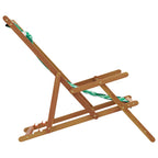 Strandstuhl Klappbar Massivholz Eukalyptus und Stoff