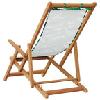Strandstuhl Klappbar Massivholz Eukalyptus und Stoff