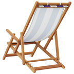 Strandstuhl Klappbar Massivholz Eukalyptus und Stoff