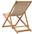 Strandstuhl Klappbar Massivholz Eukalyptus und Stoff