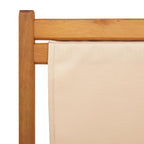 Strandstuhl Klappbar Massivholz Eukalyptus und Stoff