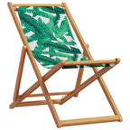 Strandstuhl Klappbar Massivholz Eukalyptus und Stoff