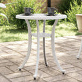 Gartentisch Weiß Ø48x53 cm Aluminiumguss