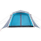 Familienzelt mit Vorzelt 9 Personen Blau Quick Release