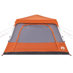 Kuppel-Familienzelt 10 Personen Grau und Orange Quick Release