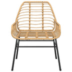 Gartenstühle 2 Stk. Braun Poly Rattan