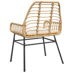 Gartenstühle 2 Stk. mit Kissen Braun Poly Rattan