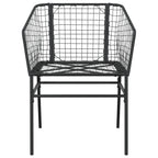 Gartenstühle 2 Stk. Schwarz Poly Rattan