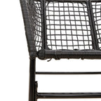 Gartenstühle 2 Stk. Schwarz Poly Rattan