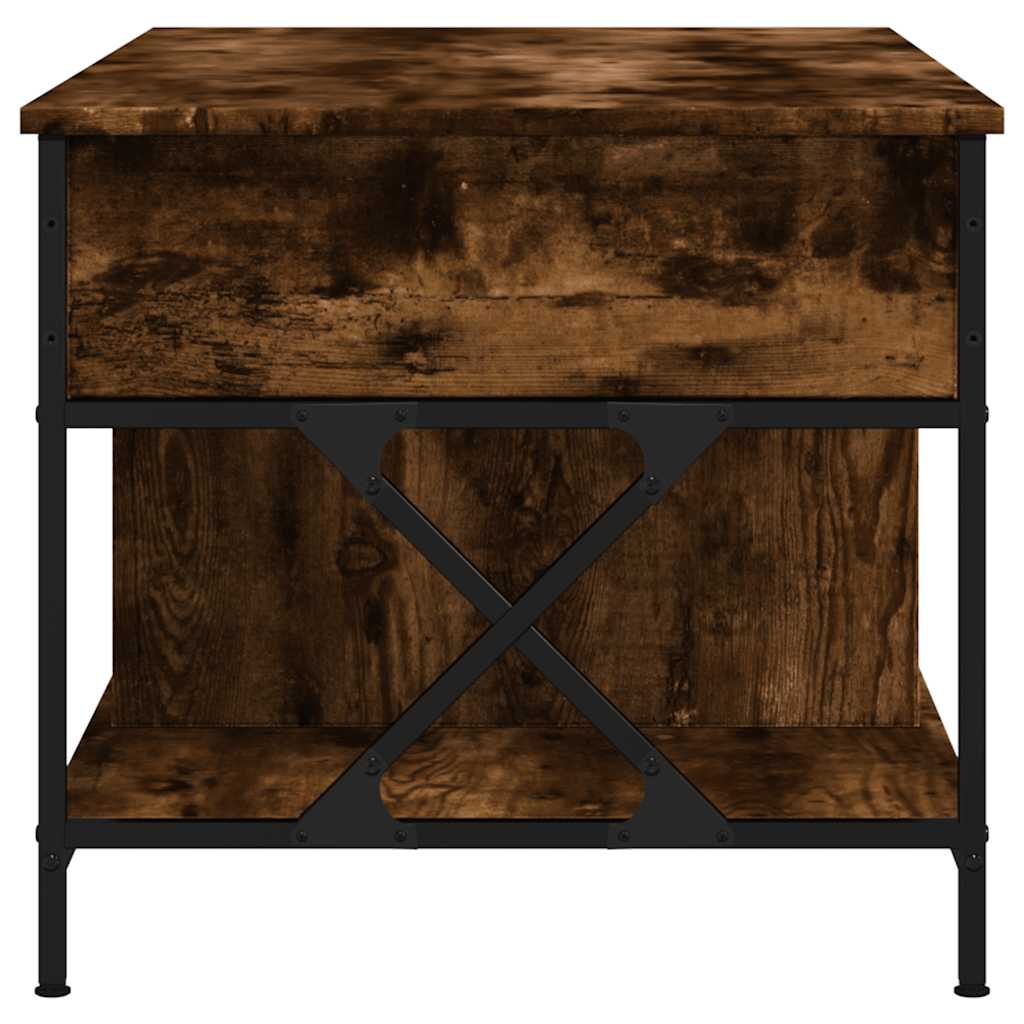 Couchtisch Räuchereiche 100x55x50 cm Holzwerkstoff und Metall