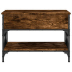 Couchtisch Räuchereiche 70x50x50 cm Holzwerkstoff und Metall