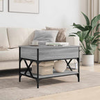 Couchtisch Grau Sonoma 70x50x50 cm Holzwerkstoff und Metall