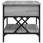 Couchtisch Grau Sonoma 70x50x50 cm Holzwerkstoff und Metall