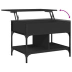 Couchtisch Schwarz 70x50x50 cm Holzwerkstoff und Metall
