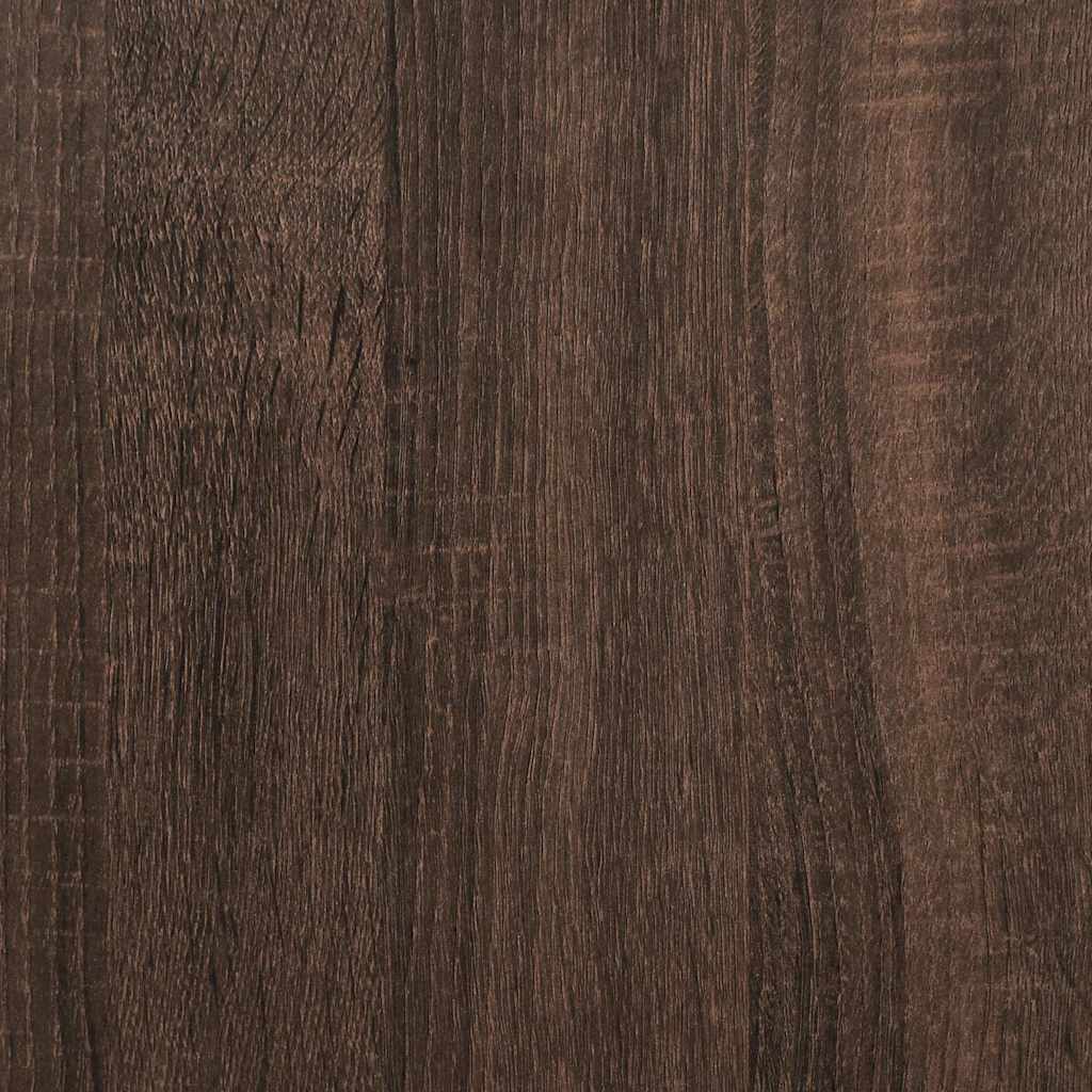 Couchtisch Braun Eichen-Optik 100x50x40 cm Holzwerkstoff Metall