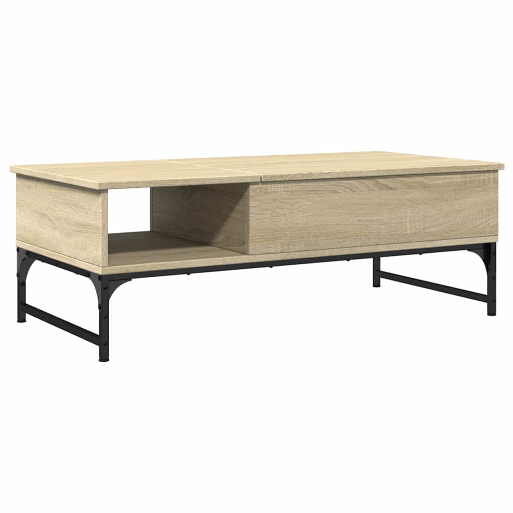 Couchtisch Sonoma-Eiche 100x50x35 cm Holzwerkstoff und Metall