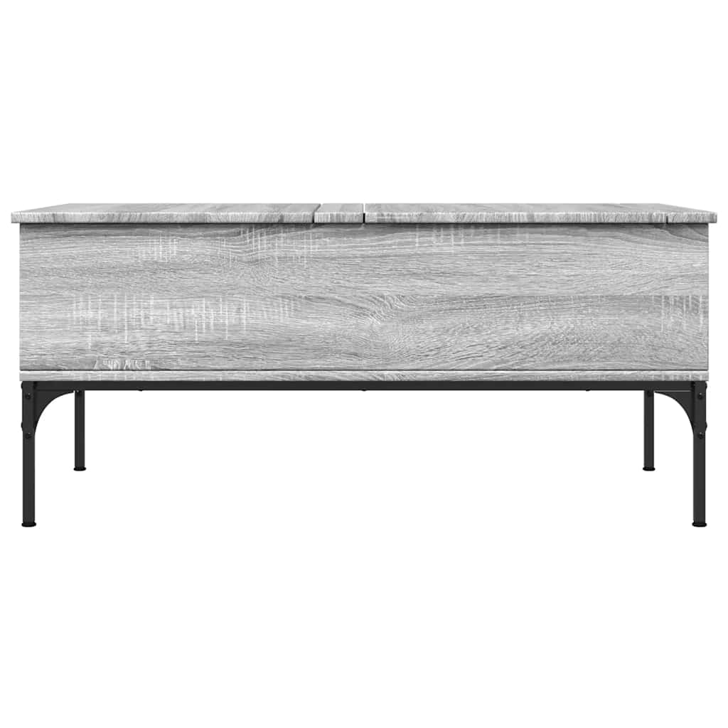 Couchtisch Grau Sonoma 100x50x45 cm Holzwerkstoff und Metall
