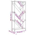 Bücherregal Räuchereiche 79x30x180 cm Holzwerkstoff und Metall
