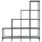 Bücherregal Grau Sonoma 122x30x132 cm Holzwerkstoff und Metall
