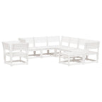 8-tlg. Garten-Lounge-Set Weiß Massivholz Kiefer