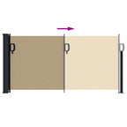 Seitenmarkise Ausziehbar Beige 100x500 cm