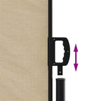 Seitenmarkise Ausziehbar Beige 100x500 cm