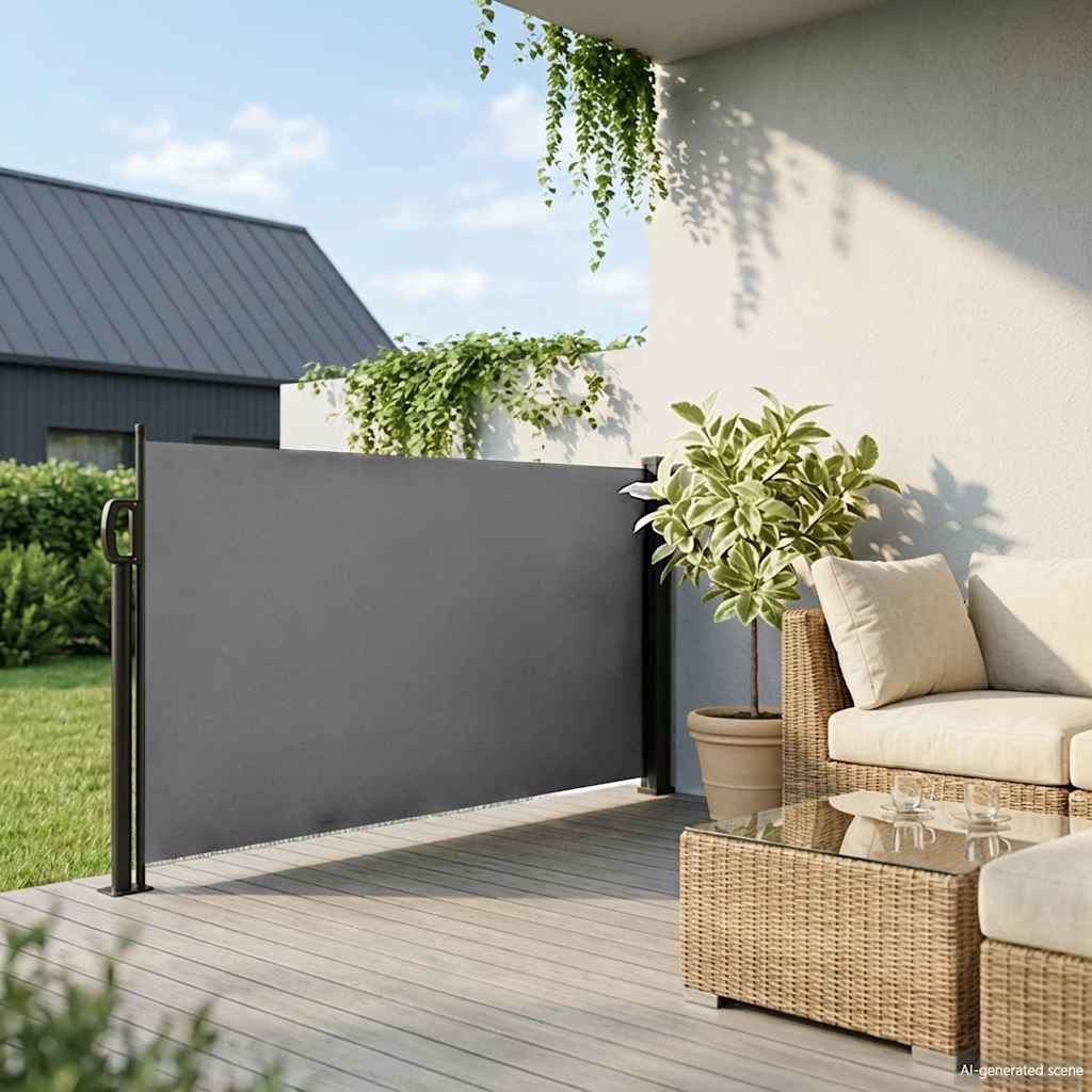 Ausziehbare Seitenmarkise Anthrazit 120x500 cm
