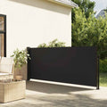 Seitenmarkise Ausziehbar Schwarz 120x600 cm