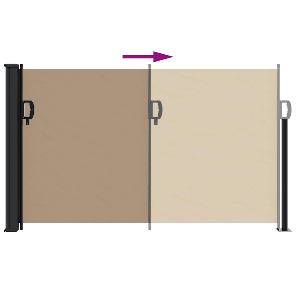 Seitenmarkise Ausziehbar Taupe 120x600 cm