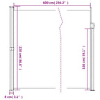Seitenmarkise Ausziehbar Weiß 220x600 cm