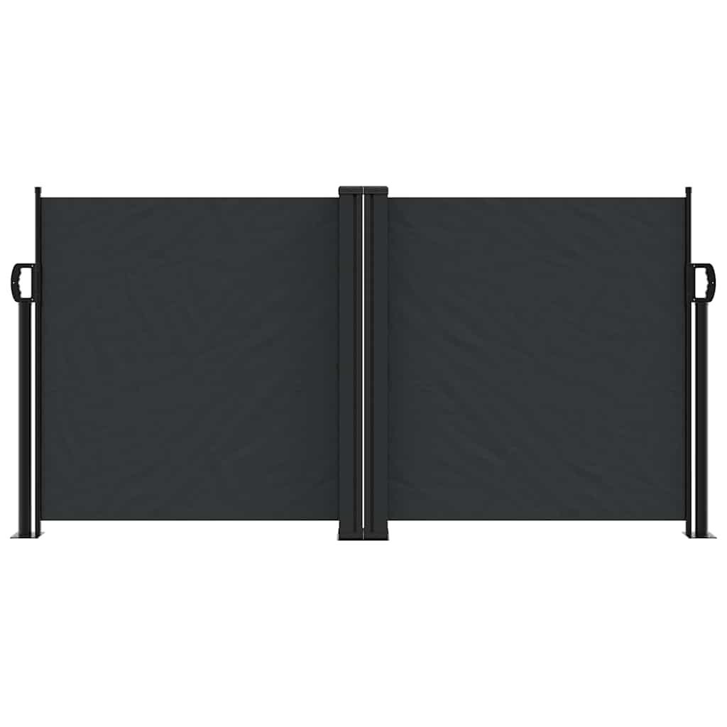 Seitenmarkise Ausziehbar Schwarz 120x1000 cm