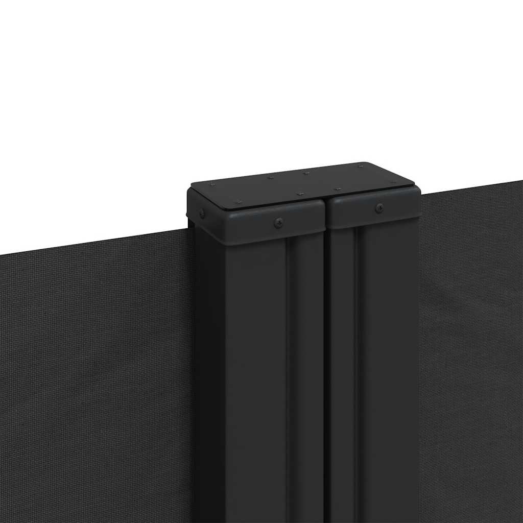 Seitenmarkise Ausziehbar Schwarz 120x1200 cm