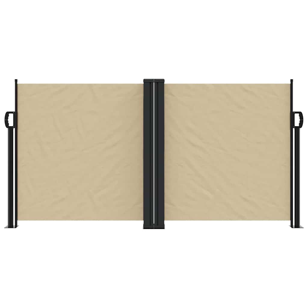 Seitenmarkise Ausziehbar Beige 120x1200 cm