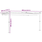 Pavillon 400 x 300 x 200 cm Anthrazit Polyester